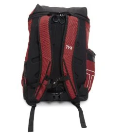 TYR Alliance 45L Team Carbon Print Backpack -Volcom Sportswear Shop 5666288238760 red 4a