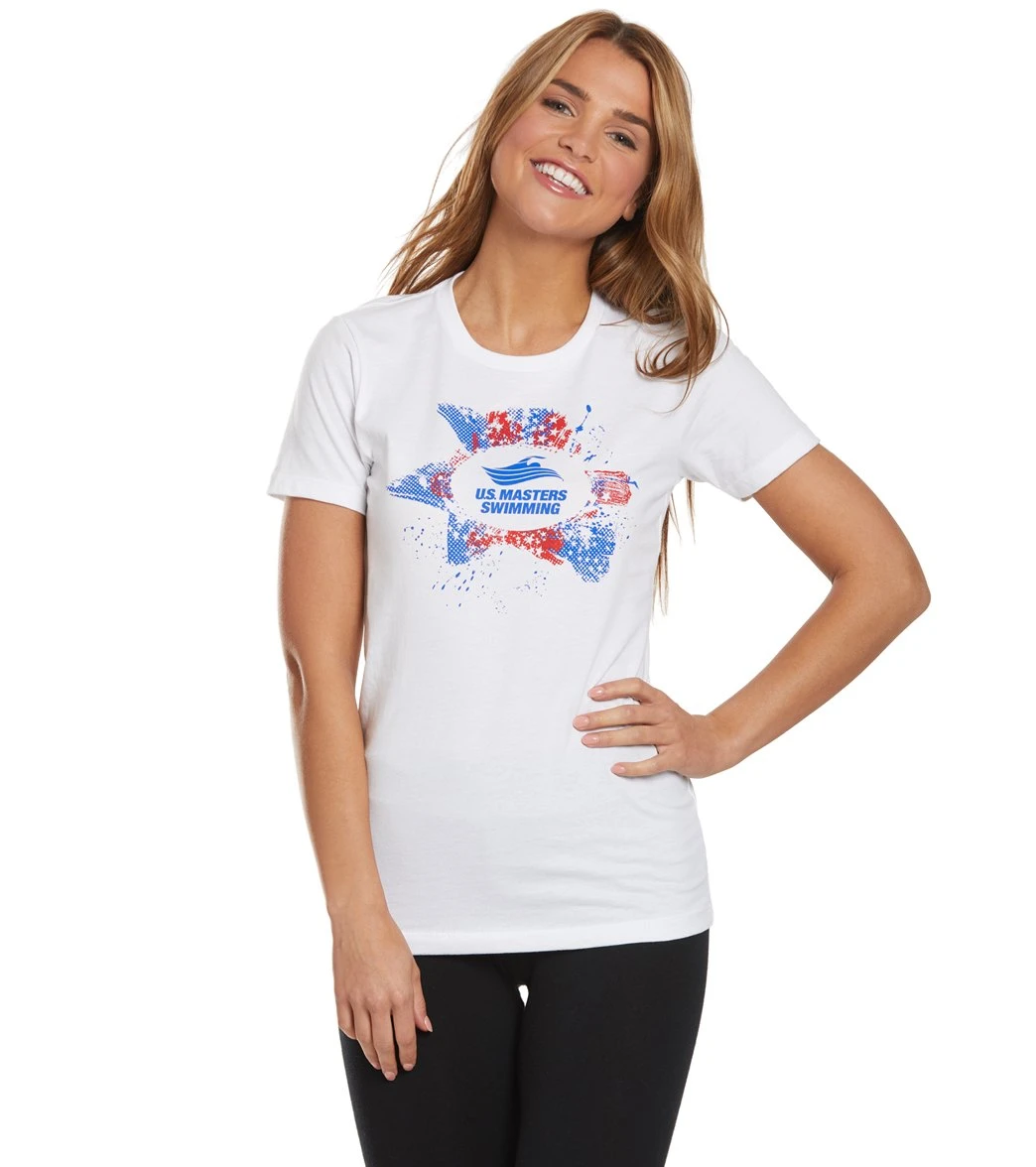 USMS Women's Patriotic Crew Neck Tee 3 USMS Women's Patriotic Crew Neck Tee