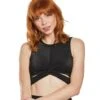 Onzie Front Twist Yoga Crop Top 2 Onzie Front Twist Yoga Crop Top -Volcom Sportswear Shop 5667060940968 blackrib 1a