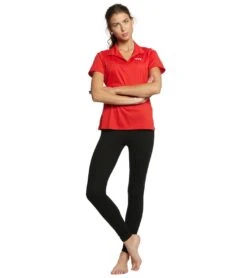 TYR Women's Alliance Tech Polo -Volcom Sportswear Shop 5667181363368 red 4a