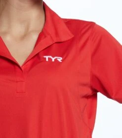 TYR Women's Alliance Tech Polo -Volcom Sportswear Shop 5667181363368 red 5a