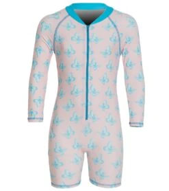 Girls' Butterfly Flutter Long Sleeve Sunsuit (Baby, Little Kid, Big Kid)