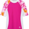 Girls' Tropical Punch Seaside Short Sleeve Rash Guard (Toddler, Little Kid, Big Kid) -Volcom Sportswear Shop 5668182589608 taffy 1a
