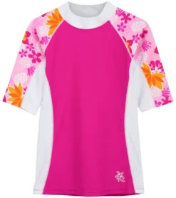 Girls' Tropical Punch Seaside Short Sleeve Rash Guard (Toddler, Little Kid, Big Kid)