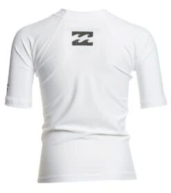 Billabong Boys' All Day Wave Performance Fit Short Sleeve Rash Guard -Volcom Sportswear Shop 5668190126248 white 3a