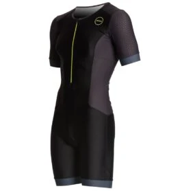 Zone3 Men's Aquaflo Plus SS Trisuit -Volcom Sportswear Shop 5668190585000 blackgreyneongreen 2a