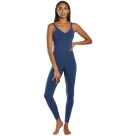 Radiant Solid Strappy Back Long Leotard 28" -Volcom Sportswear Shop 5668281122984 truenavy 4a