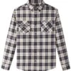 United By Blue Men's Pickman Stretch Long Sleeve Plaid Shirt -Volcom Sportswear Shop 5668553883816 creamnavy 1a