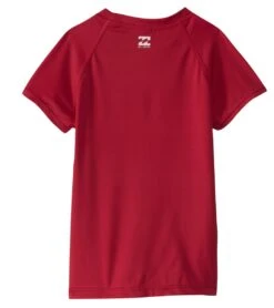 Billabong Girls' Sol Searcher Short Sleeve Rashguard (Little Kid, Big Kid) -Volcom Sportswear Shop 5668631314600 raspberry 2a