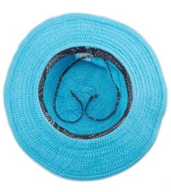 Girl's Petite Scrunchie Hat (5-12 Years) -Volcom Sportswear Shop 5668924063912 turquoisewhite 3a