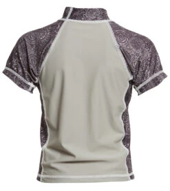 Boys' Sundial UV 50+ Short Sleeve Rashguard (Toddler, Little Kid, Big Kid) -Volcom Sportswear Shop 5669355716776 stone 3a