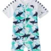 Boys' Shark S/S One Piece Sunsuit (0-24mos) 2 Boys' Shark S/S One Piece Sunsuit (0-24mos) -Volcom Sportswear Shop 5669455757480 shark 1a