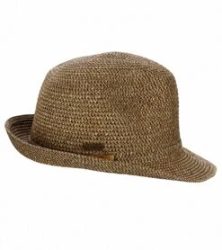 Dorset Bamboo Trim Straw Fedora -Volcom Sportswear Shop 5672079687848 brown 4a