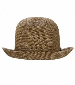 Dorset Bamboo Trim Straw Fedora -Volcom Sportswear Shop 5672079687848 brown 5a