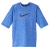 Nike Boys' Heather Short Sleeve Hydro Rashguard (Big Kid) -Volcom Sportswear Shop 5677932970152 gameroyal 1a