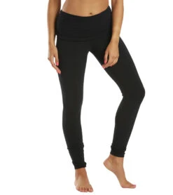 Scrunchy Waistband Ankle Leggings -Volcom Sportswear Shop 5990675742888 black 2a