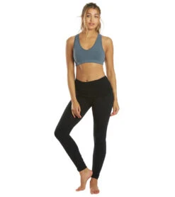 Scrunchy Waistband Ankle Leggings -Volcom Sportswear Shop 5990675742888 black 4a