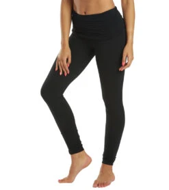 Scrunchy Waistband Ankle Leggings -Volcom Sportswear Shop 5990675742888 black 5a