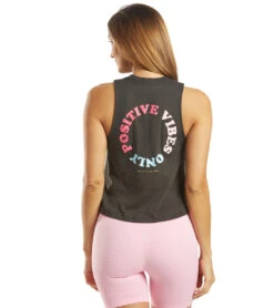 Spiritual Gangster PVO Crop Tank -Volcom Sportswear Shop 6666546675880 vintageblack 3a