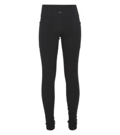 Girl Uphold Solid High Waisted Leggings With Pockets -Volcom Sportswear Shop 6924028215464 black 3a