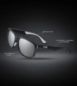 TYR Men's Apollo Lifestyle Sunglasses -Volcom Sportswear Shop 6939269955752 silverblack 7a