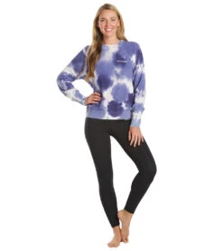 Spiritual Gangster Wildflower Bridget Raglan Pullover -Volcom Sportswear Shop 6939928428712 wildflowertiedye 4a
