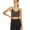 FREE PEOPLE Ribbed V-Neck Brami -Volcom Sportswear Shop 6946218573992 bitterchocolate 1a
