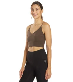 FREE PEOPLE Ribbed V-Neck Brami -Volcom Sportswear Shop 6946218573992 bitterchocolate 5a