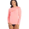 Nike Women's Solid Long Sleeve Hydro Rashguard -Volcom Sportswear Shop 7195261567144 sunsetpulse 1a