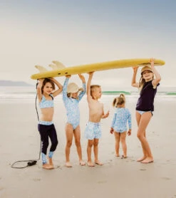 Girls' Aqua Bloom Sustainable Swim Leggings (Big Kid) -Volcom Sportswear Shop 7217015685288 blue 3a