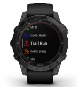 Garmin Fenix 7 Sapphire Solar Black DLC Titanium/Black Band -Volcom Sportswear Shop 7289506070696 black 7a