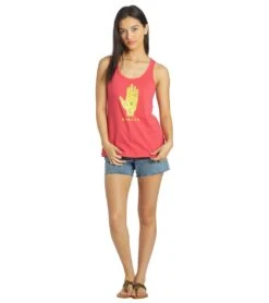 HURLEY Women's Handsy Washed Racerback Tank -Volcom Sportswear Shop 7333623103656 azalea 4a