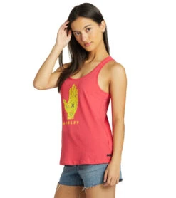 HURLEY Women's Handsy Washed Racerback Tank -Volcom Sportswear Shop 7333623103656 azalea 5a
