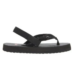 Sanuk Girls' Yoga Glitter Sandal (Little Kid) -Volcom Sportswear Shop 7345926078632 black 3a