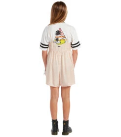 Volcom Girls' Static Bloom Romper (Little Kid, Big Kid) -Volcom Sportswear Shop 7399734608040 hazeypink 3a