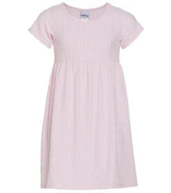 Girls' Pink Gingham Seersucker Laya UPF 50+ Dress (Baby, Toddler, Little Kid)