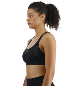 TYR Women's Goldstone Dual Strap Bra -Volcom Sportswear Shop 7420775235752 black 4a