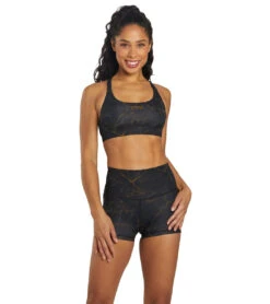 TYR Women's Goldstone High Rise 2" Short -Volcom Sportswear Shop 7420776022184 black 4a