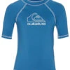 Quiksilver Boys' On Time Short Sleeve UPF 50 Rash Guard (Toddler, Little Kid) -Volcom Sportswear Shop 7426410545320 vallartablue 1a
