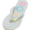 Roxy Women's Vista III Flip Flop -Volcom Sportswear Shop 7430141739176 lightgrey 1a