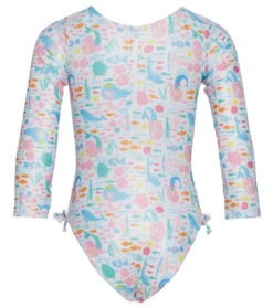 Girls' Fantasea Mermaids Charlie UPF 50+ Long Sleeve One Piece Swimsuit (Toddler, Little Kid) -Volcom Sportswear Shop 7438198571176 fantaseamermaids 2a