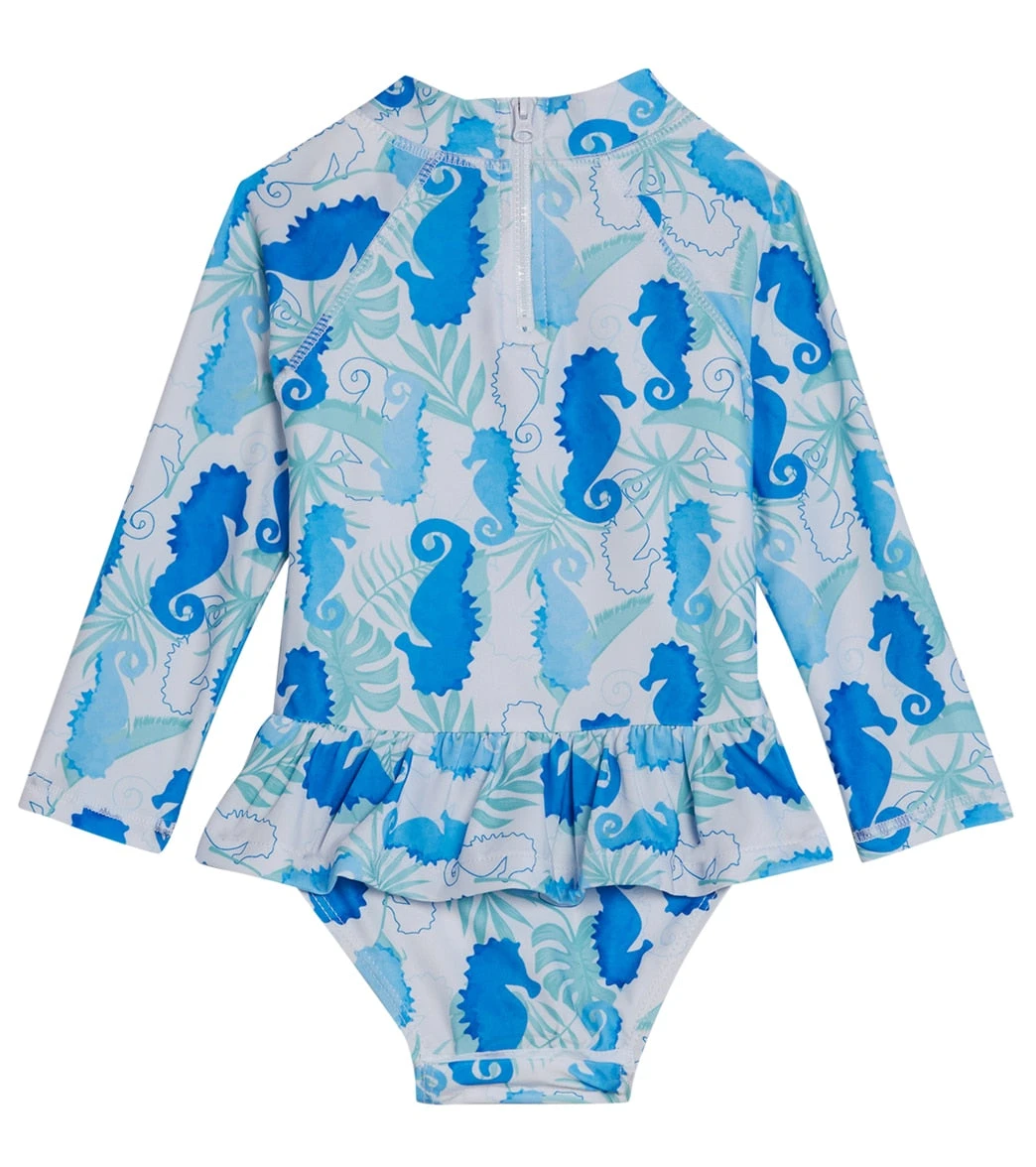 Girls' Seahorse Reef Alissa UPF 50+ Long Sleeve One Piece Swimsuit (Baby) 4 Girls' Seahorse Reef Alissa UPF 50+ Long Sleeve One Piece Swimsuit (Baby) - Image 2