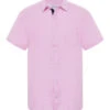 Boys' Peter Linen Short Sleeve Shirt (Toddler, Little Kid, Big Kid) -Volcom Sportswear Shop 7455276859560 pinknavy 1a