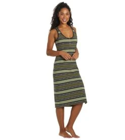 HURLEY Women's Alexa Midi Dress -Volcom Sportswear Shop 7471952724136 variegatedstri 2a