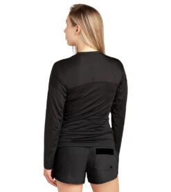 Dakine Women's HD Crew Long Sleeve UPF 50 Rash Guard -Volcom Sportswear Shop 7476060553384 black 3a