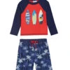 Boys' Beach Rules Long Sleeve Rashguard Set (Baby, Toddler) -Volcom Sportswear Shop 7494999179432 navy 1a
