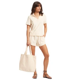 Seafolly Women's Carried Away Terry Tote -Volcom Sportswear Shop 7515884552360 sand 4a