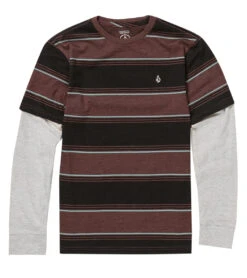 Volcom Boys' Bandstone Twofer Long Sleeve Tee (Big Kid)