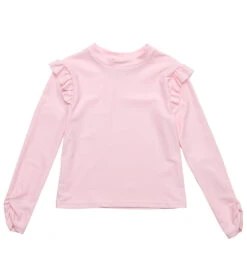Girls' Ballet Pink Long Sleeve Rash Guard (Toddler, Little Kid, Big Kid)