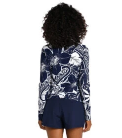 Women's At The Playa Rash Guard -Volcom Sportswear Shop 7659877531816 indigo 3a